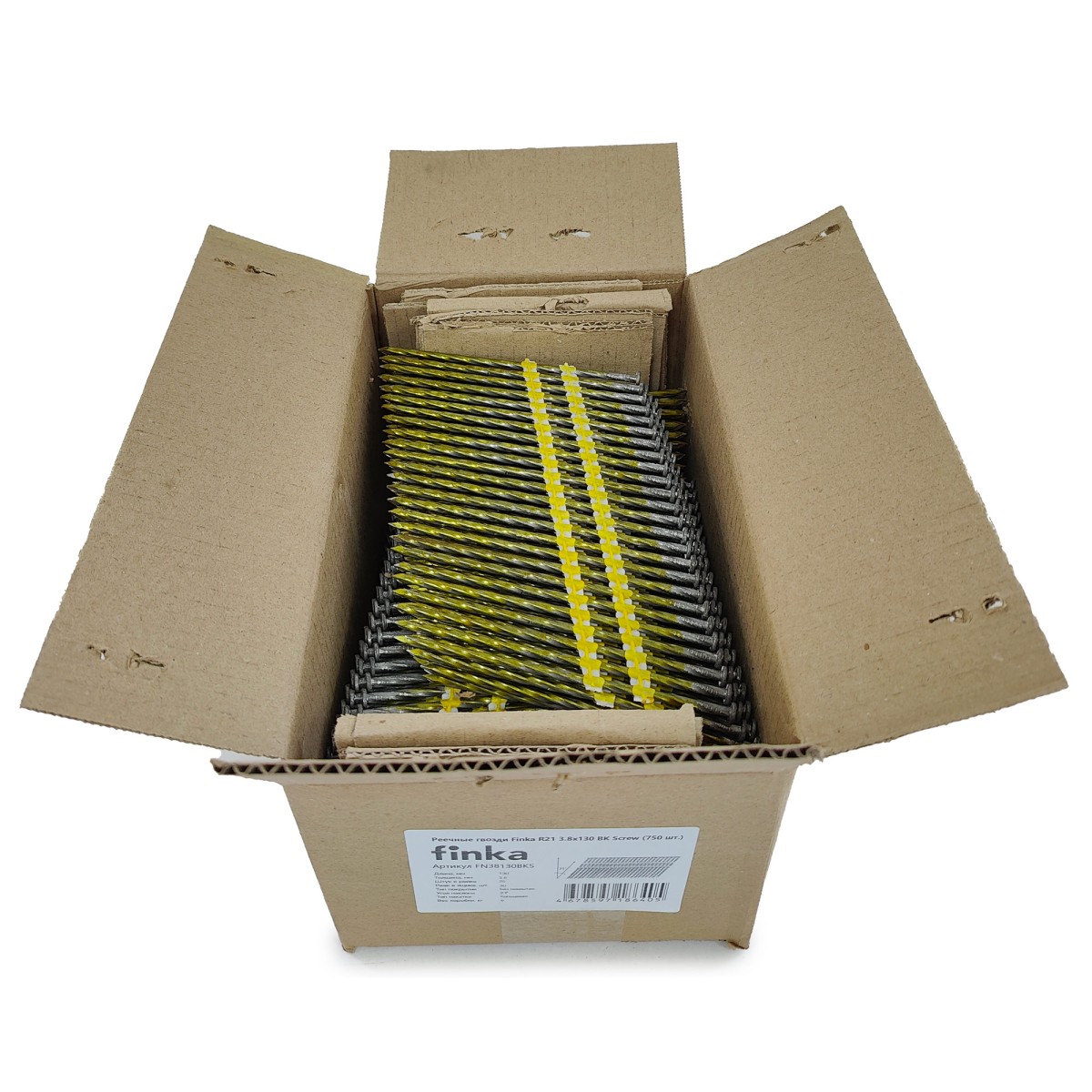 Упаковка реечных гвоздей FINKA R21 BK Screw 3.8х130 750шт/уп купить в Санкт-Петербурге