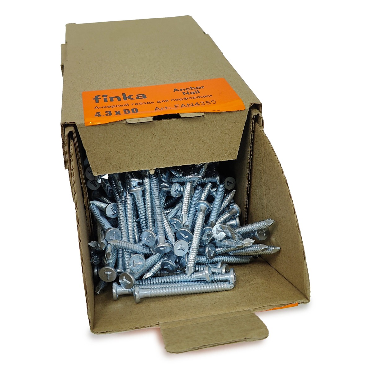 Упаковка гвоздей для перфорации FINKA Anchor Nail 4.3х50 цинк 500шт/уп купить в Санкт-Петербурге