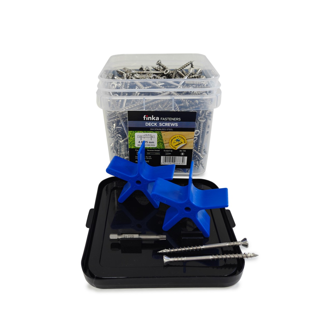 Упаковка саморезов Deck Wood Screws A2 T25 75x4.8мм 350шт/уп купить в Санкт-Петербурге