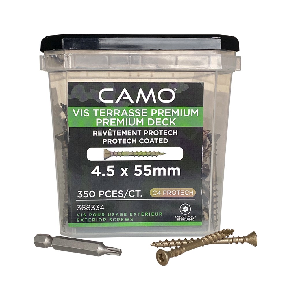 Упаковка саморезов CAMO PREMIUM DECKING SCREW PROTECH C4 T20 55х4.5 мм 350шт/уп купить в Санкт-Петербурге