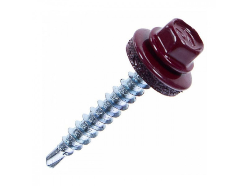 Саморезы кровельные окрашенные 250шт./упак. шестигранная головка, шайба ЕПДМ Daxmer D4.8*28-35мм купить в Санкт-Петербурге