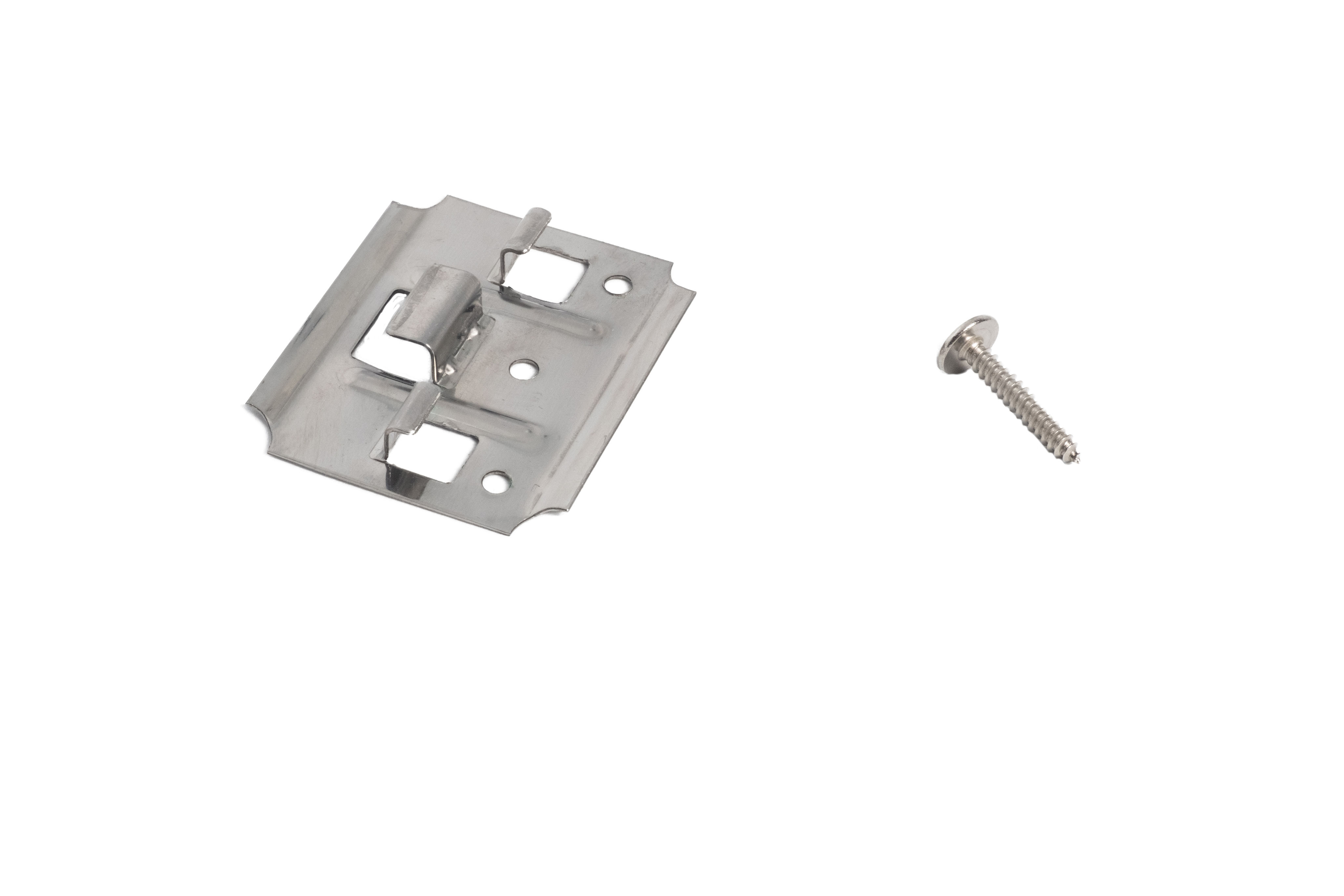 Кляймер click 12/5/3,8 + нерж.саморез (дерев. подсистема, нерж. сталь + нерж.сталь) для Cedral Click купить в Санкт-Петербурге