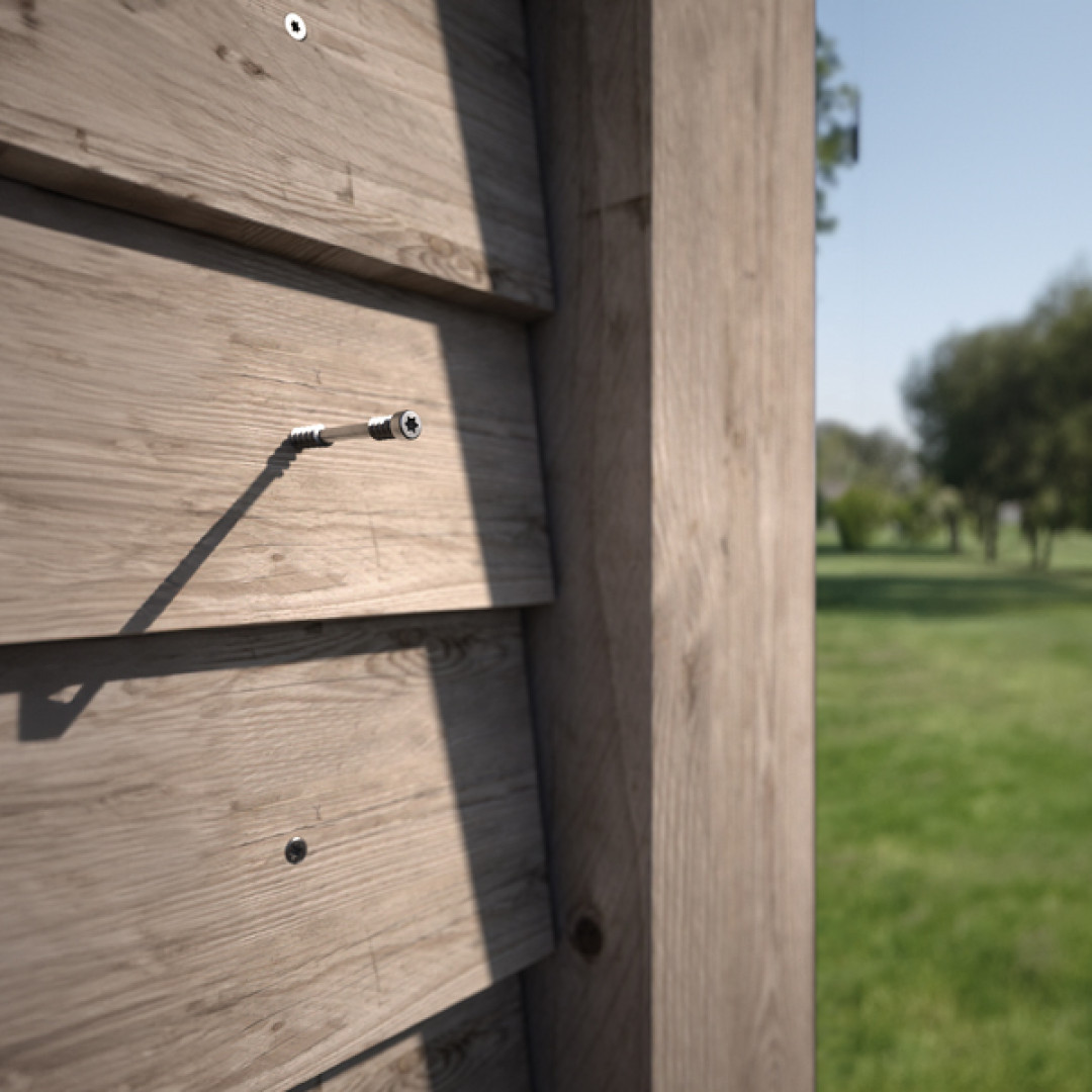 Шуруп для дерева/ДПК 5х60 нерж.сталь цилиндр.головка двойная резьба 200шт/уп HOLZTECHNIC/ROTHOBLAAS купить в Санкт-Петербурге