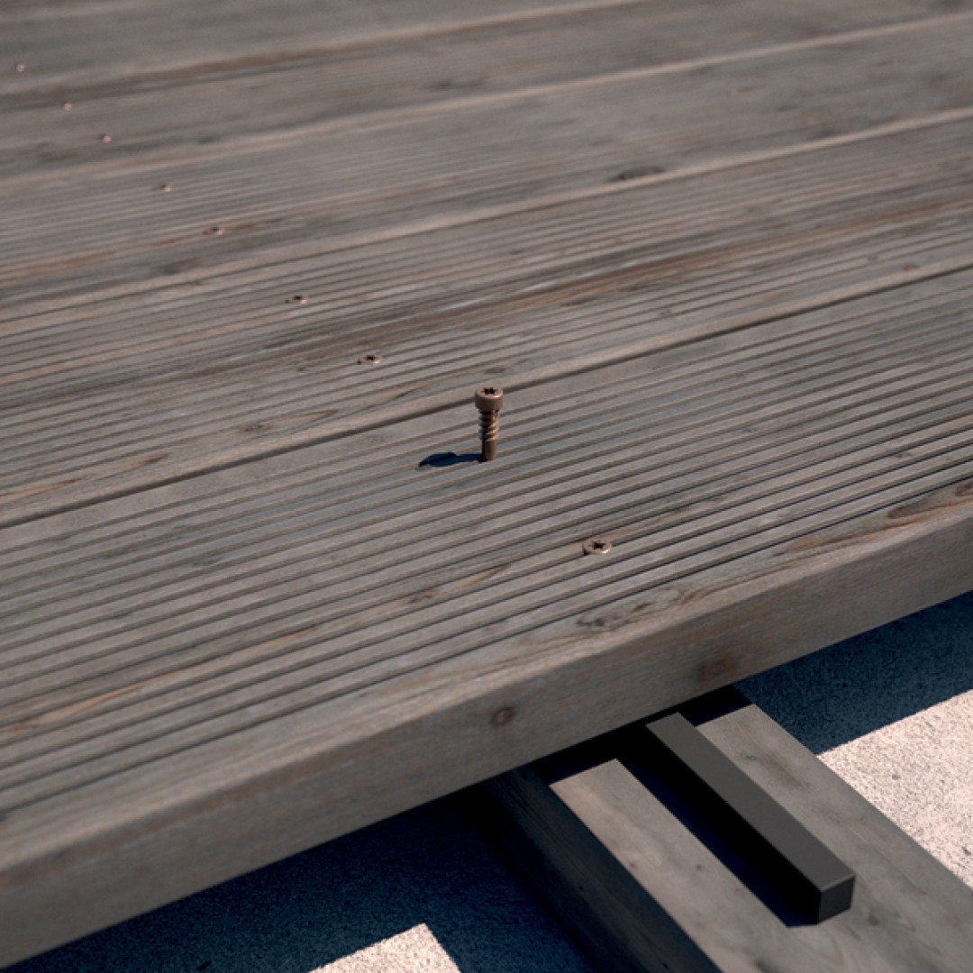 Шуруп для дерева/ДПК 5х60 нерж.сталь цилиндр.головка двойная резьба 200шт/уп HOLZTECHNIC/ROTHOBLAAS купить в Санкт-Петербурге