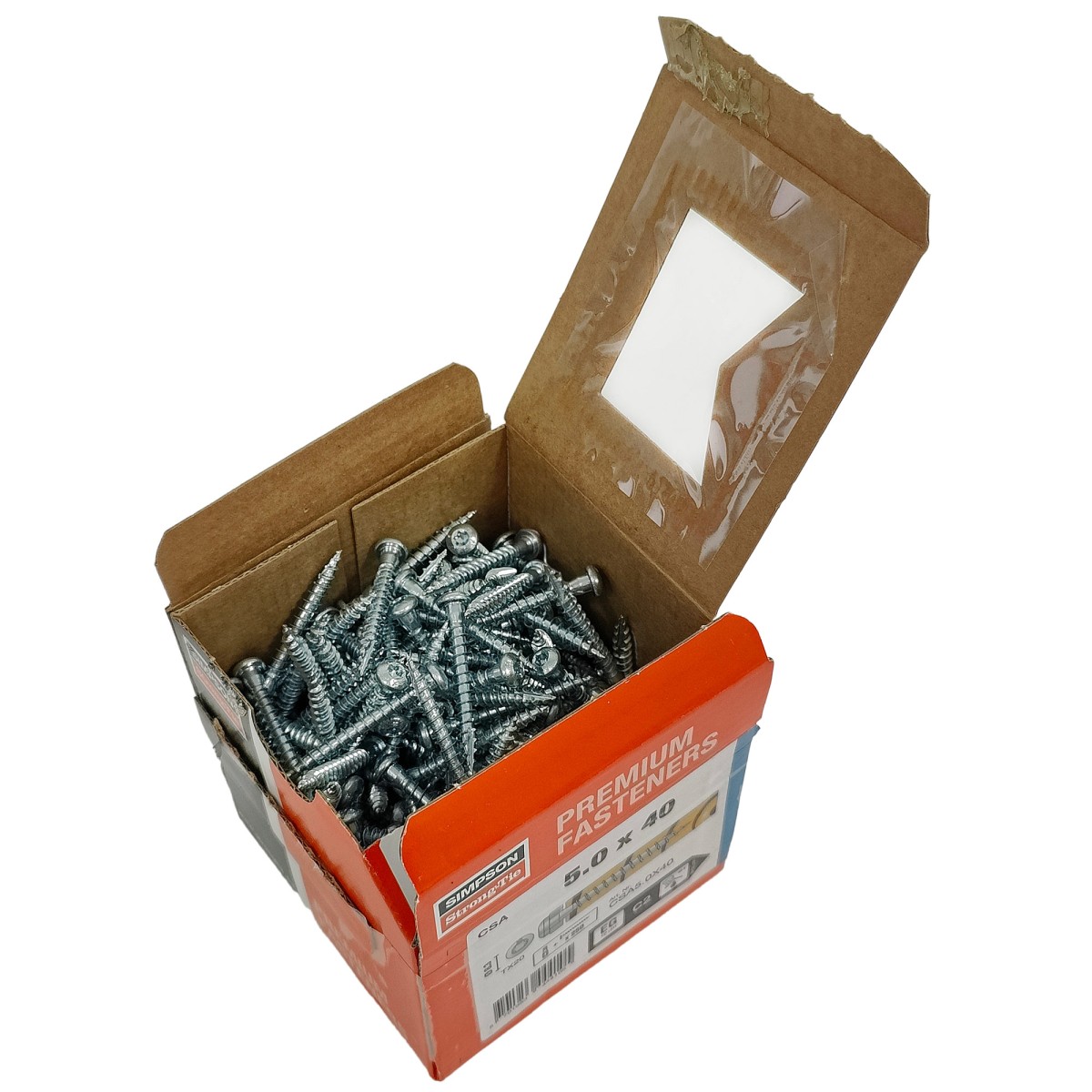 Упаковка шурупов для перфорации Simpson CSA 5,0х40мм 250шт/уп купить в Санкт-Петербурге