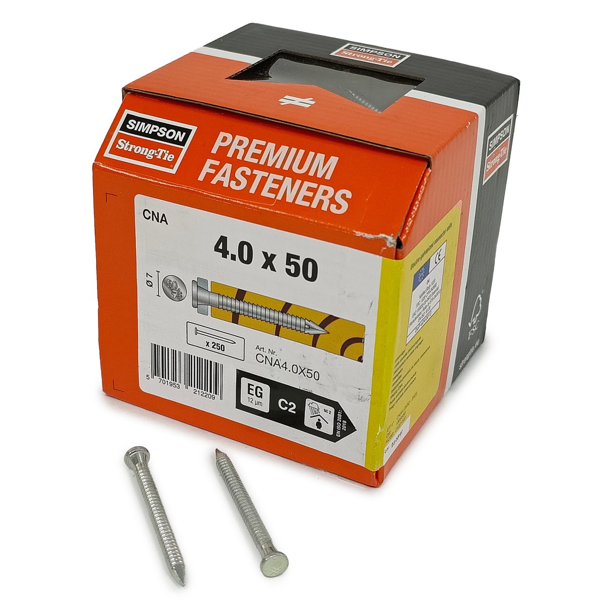 Упаковка гвоздей для перфорации Simpson CNA 4.0х50мм цинк 250шт/уп купить в Санкт-Петербурге