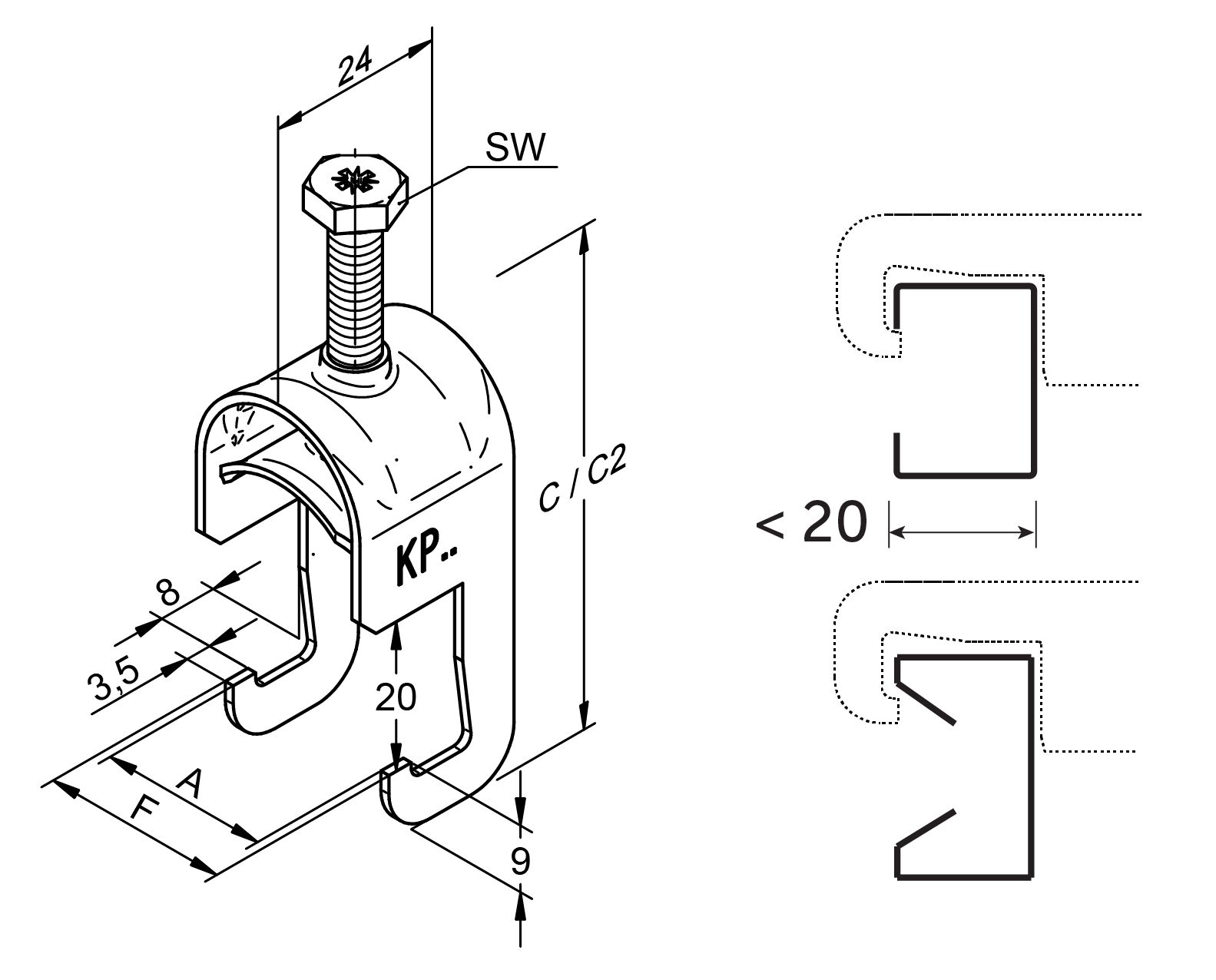 SORMAT KP 40 Зажим для кабеля 150шт/уп купить в Санкт-Петербурге