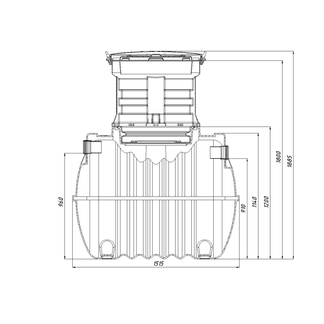 Септик Ground 3 с горловиной 600мм Rostok купить в Санкт-Петербурге