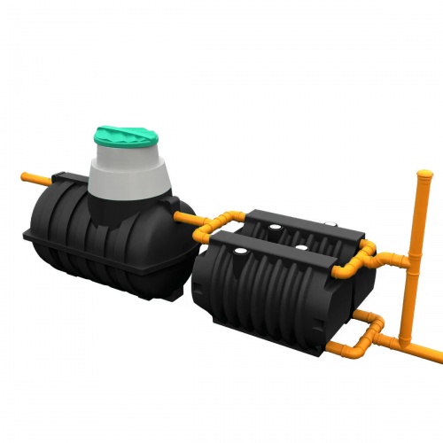 Комплект автономной канализации "Rostok" Загородная Оптима чёрный купить в Санкт-Петербурге