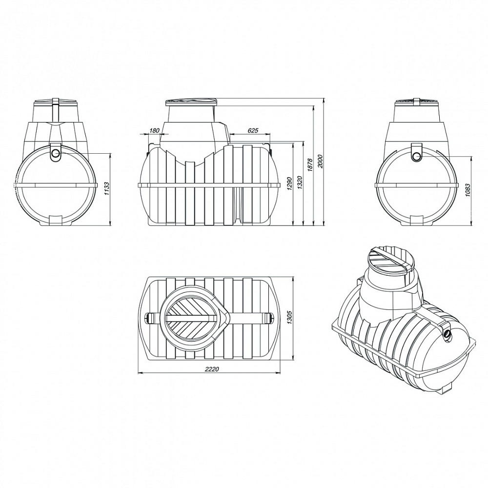 Септик Rostok Загородный черный купить в Санкт-Петербурге