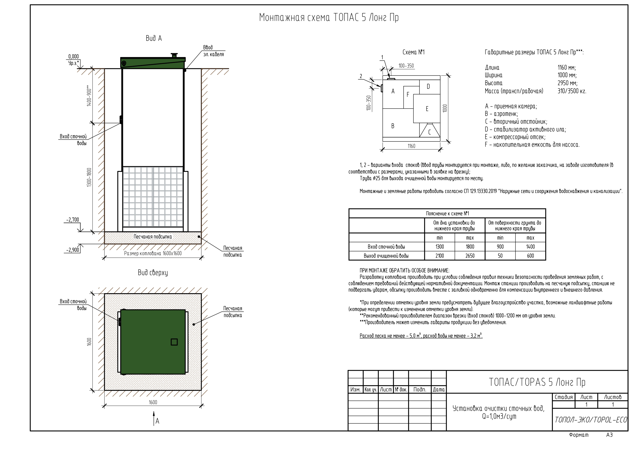 Автономная канализация ТОПАС 5 ПР ЛОНГ купить в Санкт-Петербурге