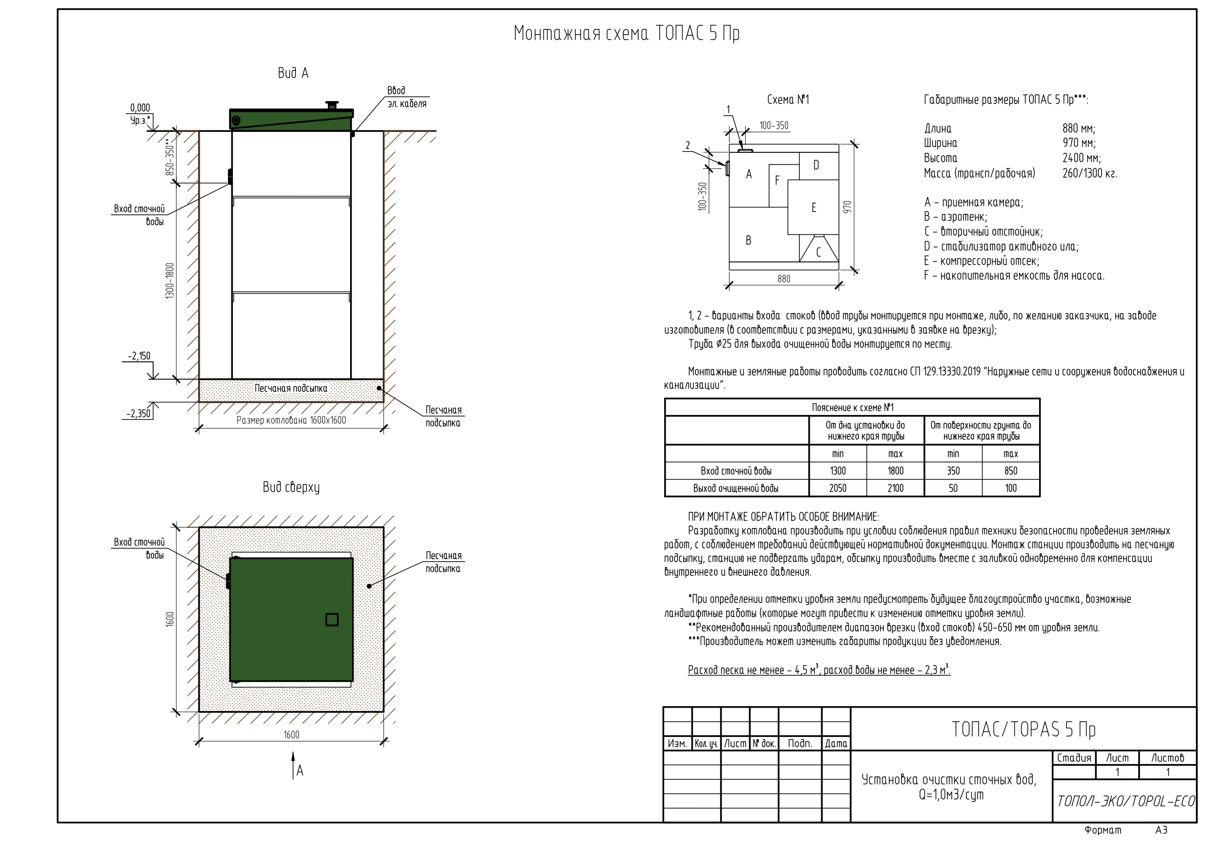 Автономная канализация ТОПАС 5 ПР купить в Санкт-Петербурге