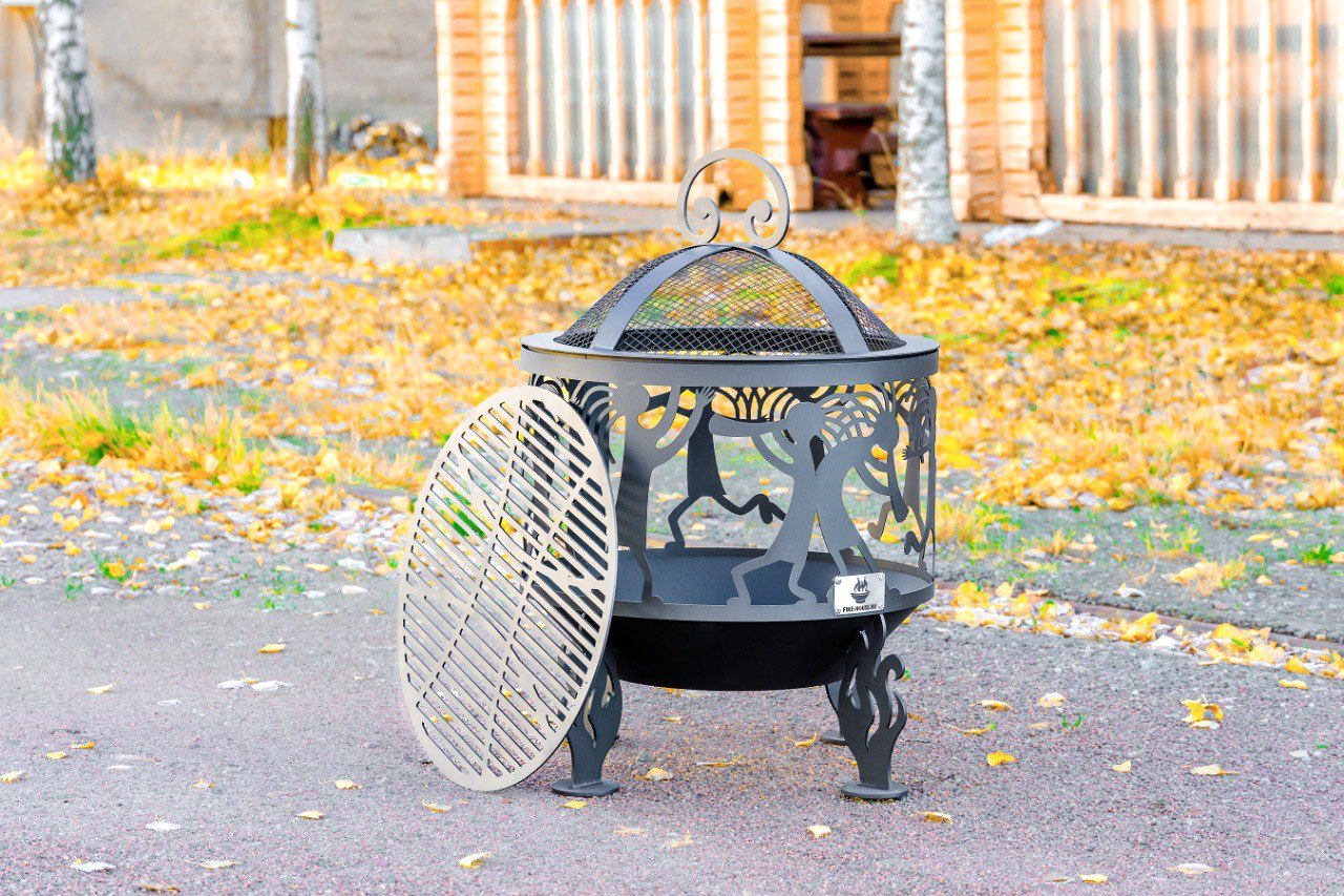 Костровая чаша "Кокопелли" D500 коническое дно купить в Санкт-Петербурге