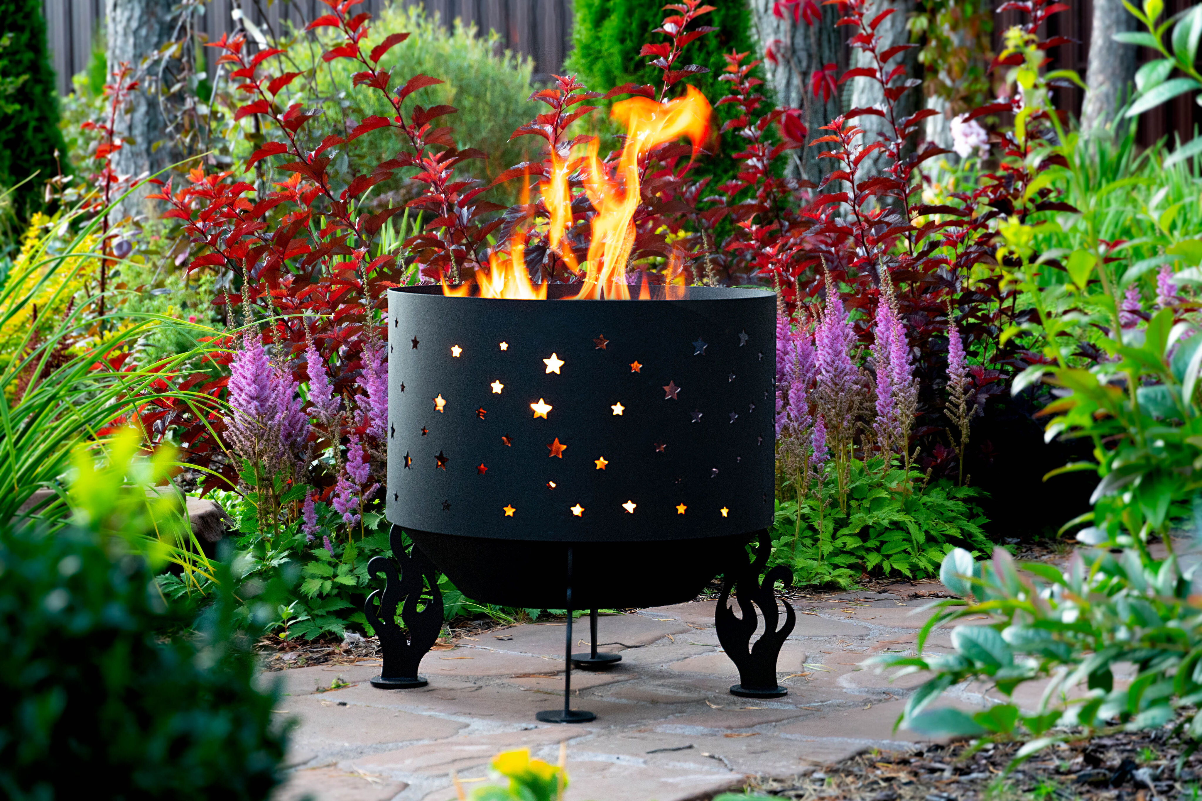 Костровая чаша "Звезды" D500 коническое дно купить в Санкт-Петербурге