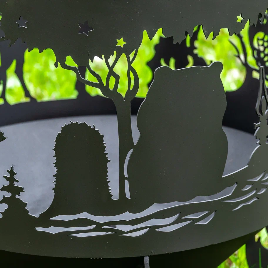 Костровая чаша "Ежик в тумане" D800 коническое дно купить в Санкт-Петербурге