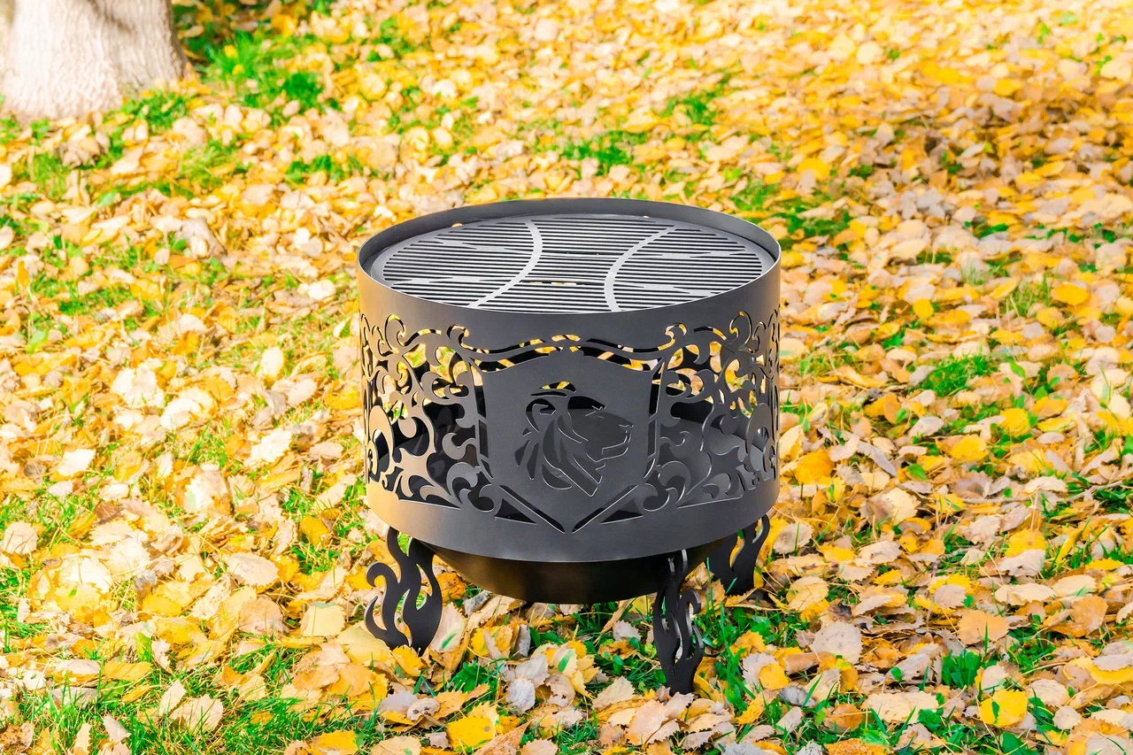 Костровая чаша "Лев" D1000 коническое дно купить в Санкт-Петербурге