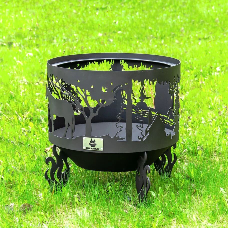 Костровая чаша "Ежик в тумане" D600 коническое дно купить в Санкт-Петербурге