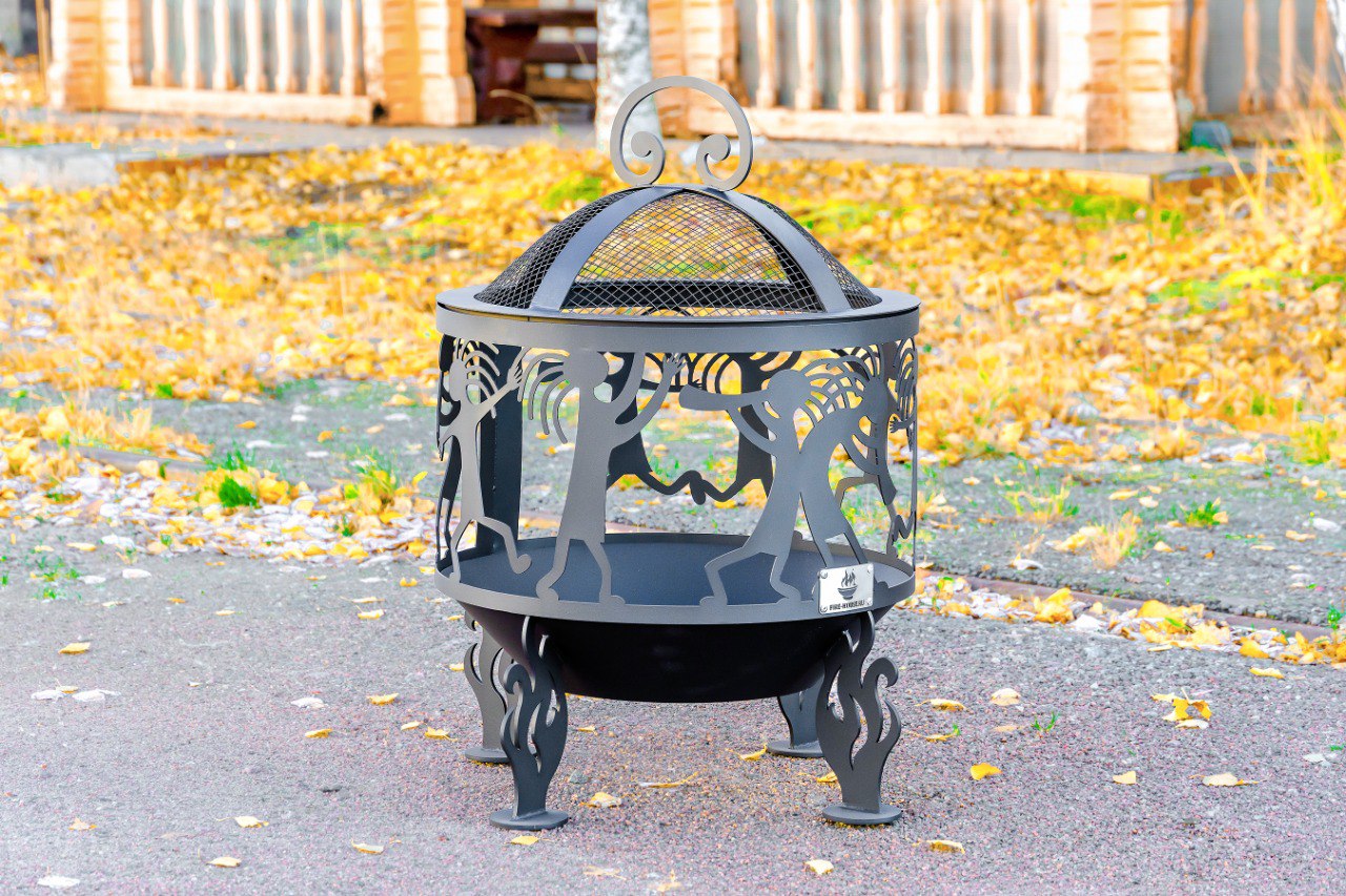 Костровая чаша "Кокопелли" D500 коническое дно купить в Санкт-Петербурге