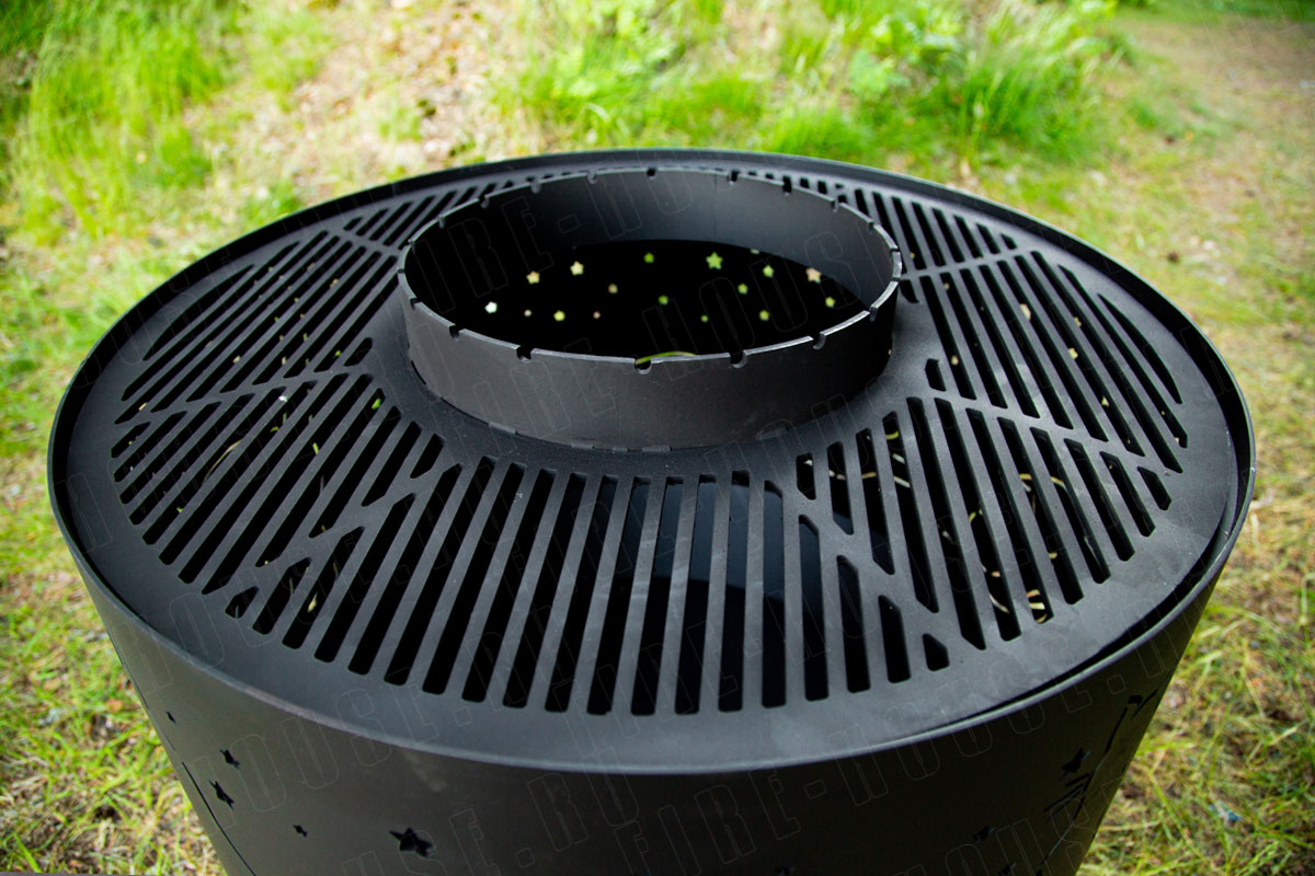 Решетка гриль D500 с кантиком для очага купить в Санкт-Петербурге