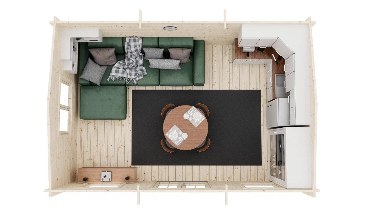 Дом садовый 21 Соло Стандарт (брус 44мм) ТН купить в Санкт-Петербурге
