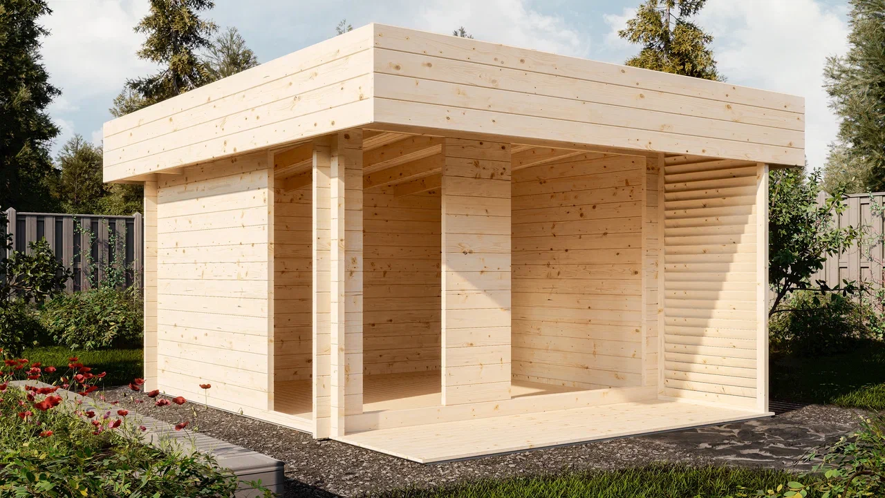 Дом садовый 10 куб Стандарт (брус 44мм) ТН купить в Санкт-Петербурге
