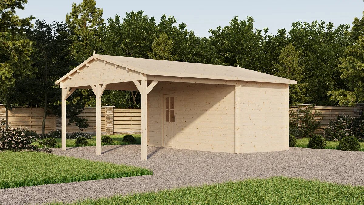 Навес 26 с хозблоком Стандарт (брус 44 мм) ТН купить в Санкт-Петербурге