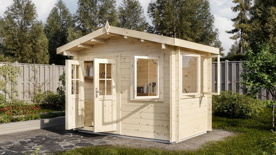 Дом садовый 4 Стандарт (брус 44мм) ТН купить в Санкт-Петербурге