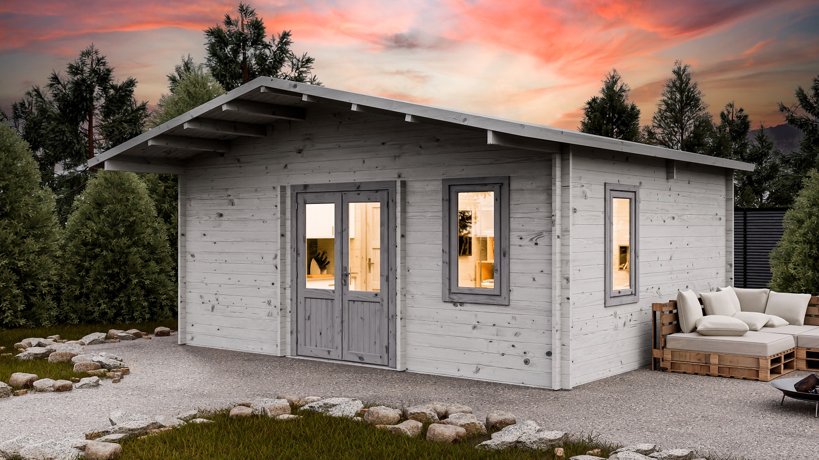 Дом гостевой 24 Комфорт (брус 44мм) ТН купить в Санкт-Петербурге