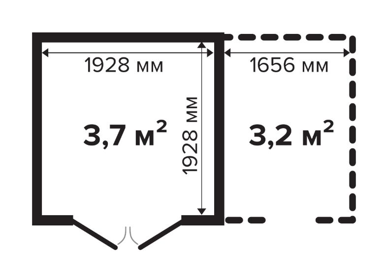 Хозблок 7 с дровницей Комфорт (брус 44 мм) ТН купить в Санкт-Петербурге