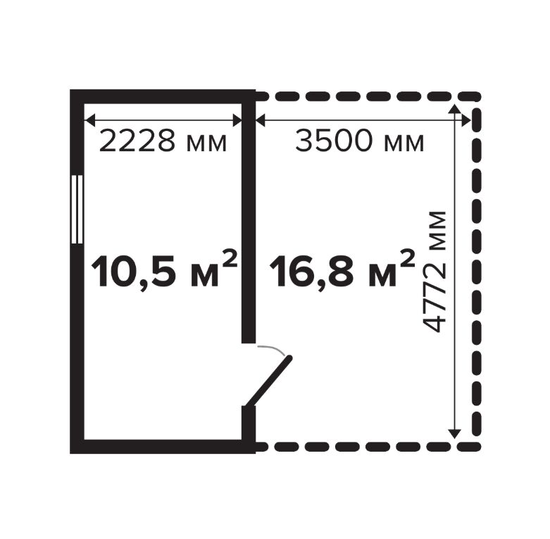 Навес 26 с хозблоком Стандарт (брус 44 мм) ТН купить в Санкт-Петербурге