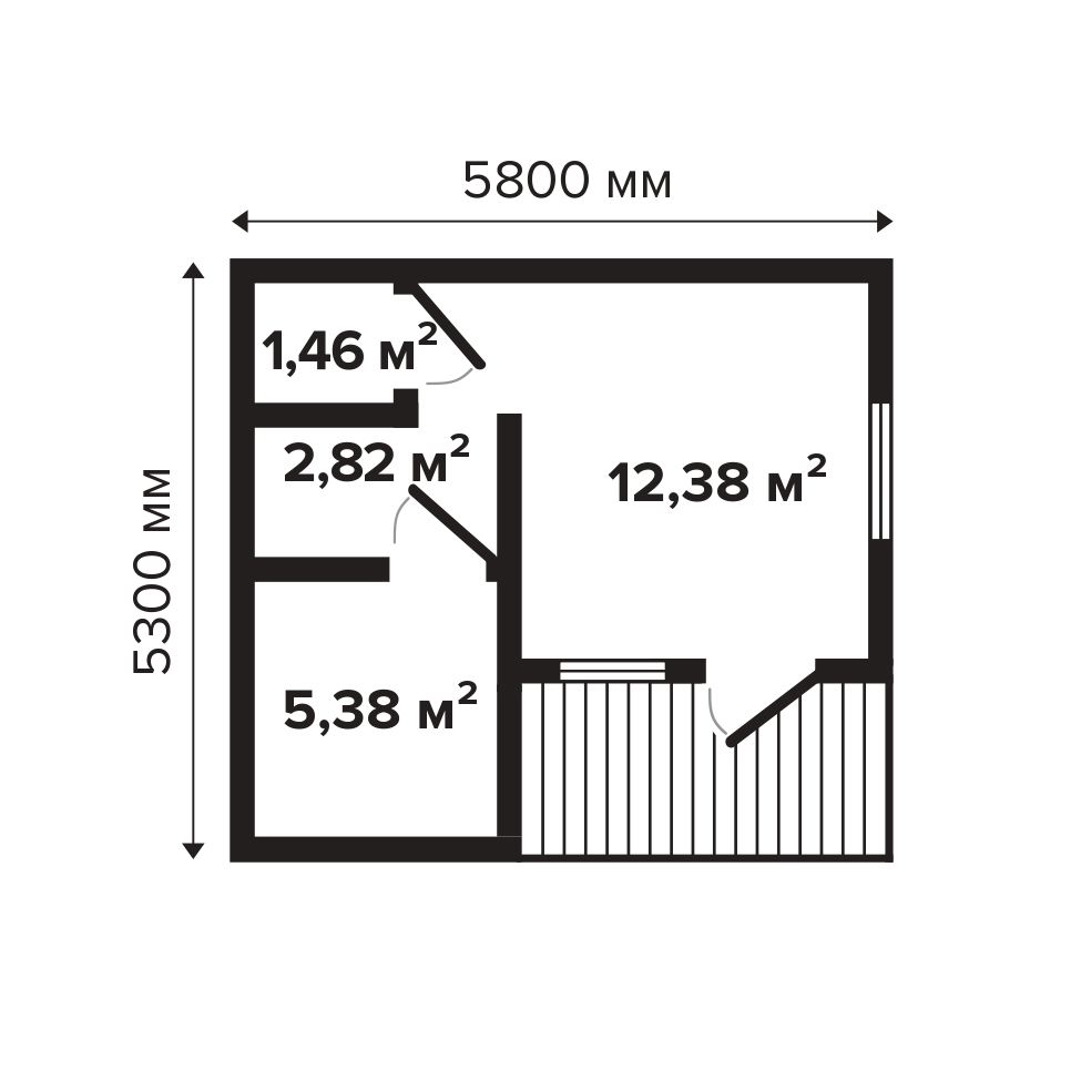 Баня 27 Комфорт (брус 44мм) ТН купить в Санкт-Петербурге