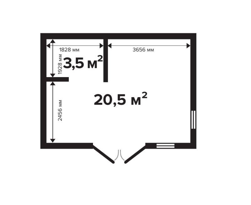 Дом гостевой 24 Комфорт (брус 44мм) ТН купить в Санкт-Петербурге
