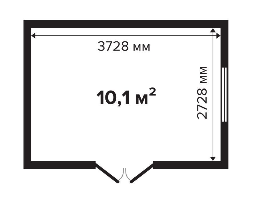 Хозблок 10 односкатный Стандарт (брус 44 мм) ТН купить в Санкт-Петербурге