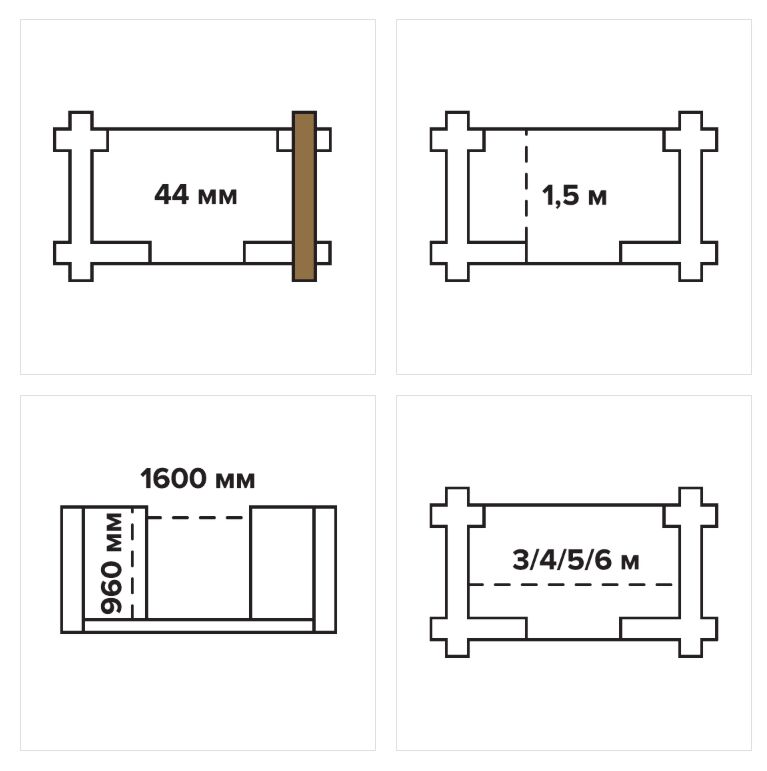 Терраса прямая 1.5 L=6м ТН купить в Санкт-Петербурге