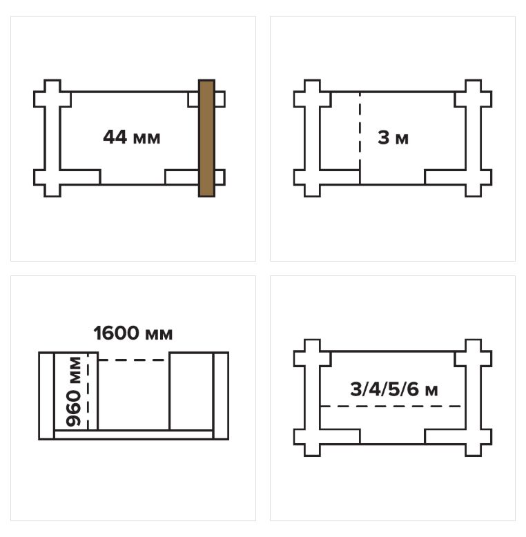 Терраса прямая 3 L=3м ТН купить в Санкт-Петербурге