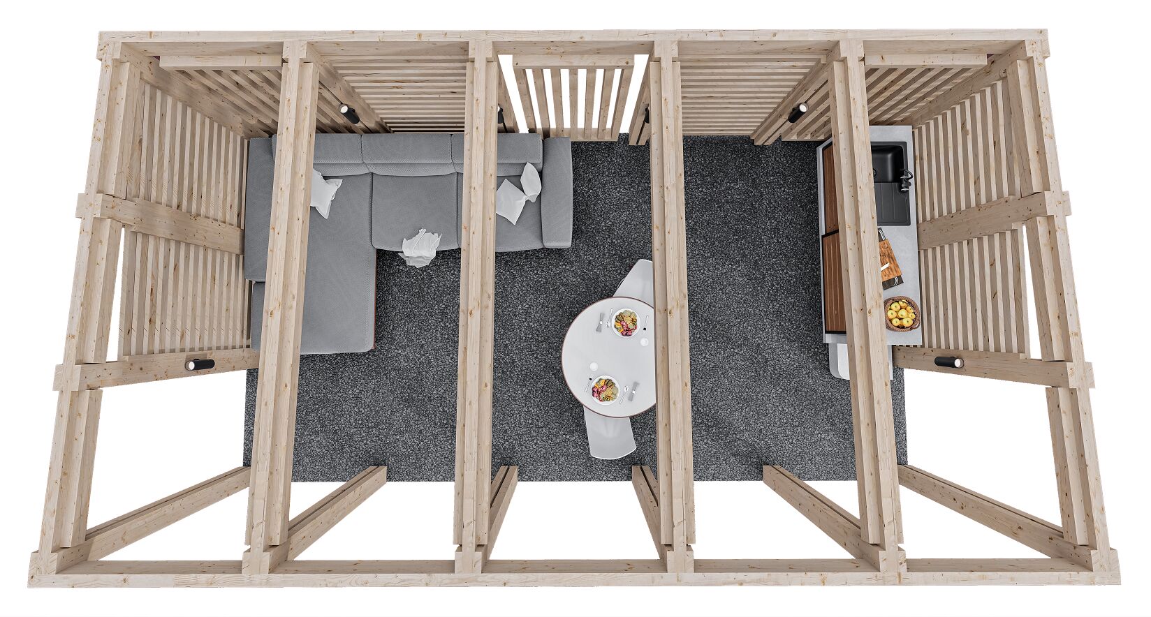 Беседка-пергола 30 (клееный брус) ТН купить в Санкт-Петербурге