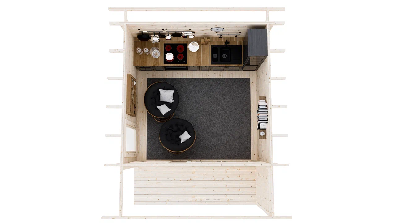 Дом садовый 10 куб Комфорт (брус 44мм) ТН купить в Санкт-Петербурге