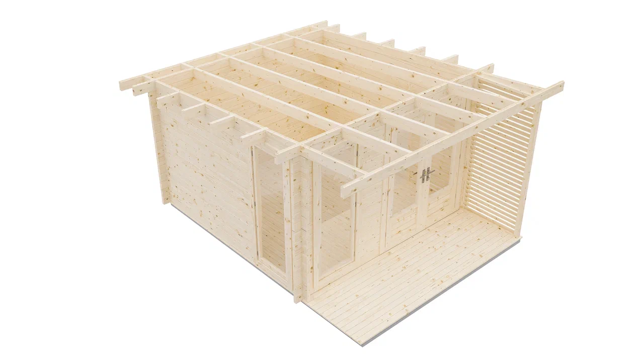 Дом садовый 10 куб Стандарт (брус 44мм) ТН купить в Санкт-Петербурге