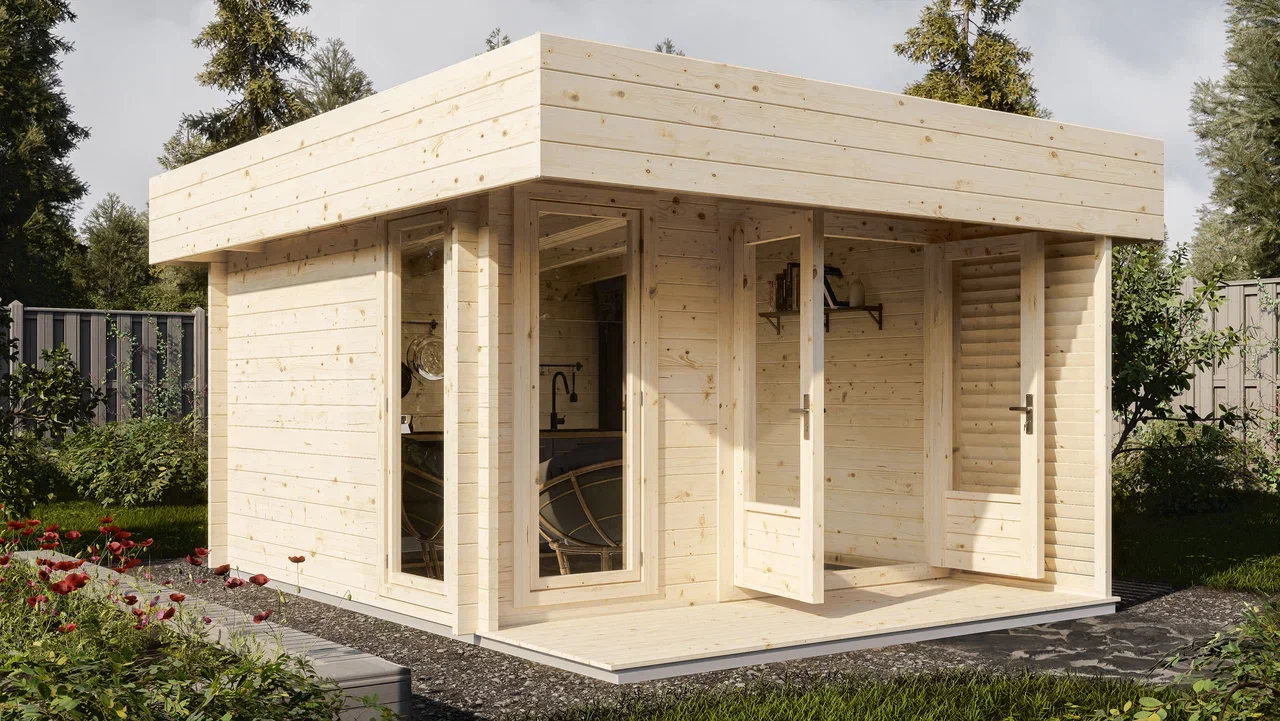 Дом садовый 10 куб Комфорт (брус 44мм) ТН купить в Санкт-Петербурге