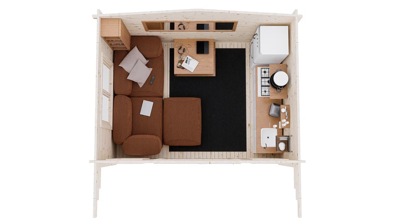 Дом садовый 10 Комфорт (брус 44мм) ТН купить в Санкт-Петербурге