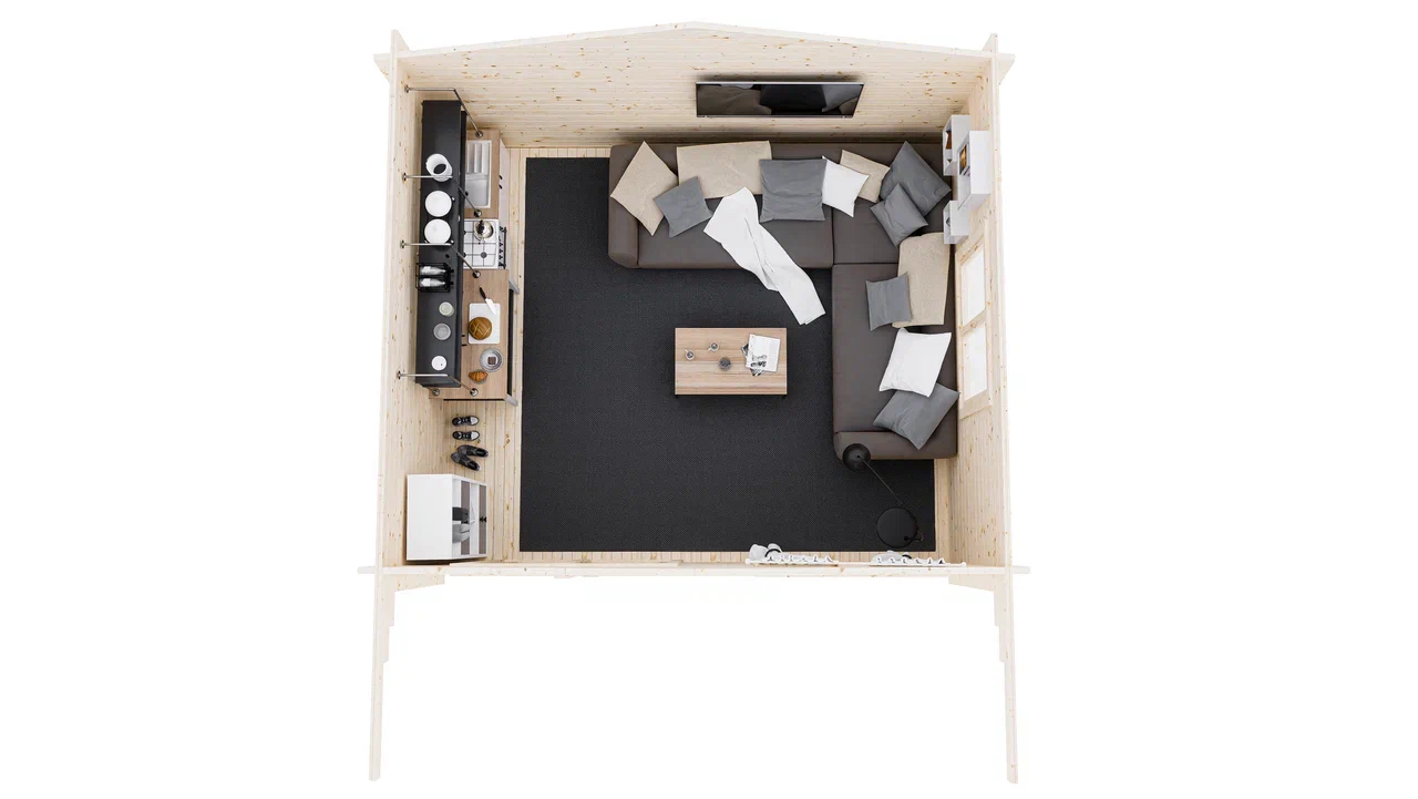 Дом садовый 17 Комфорт (брус 44мм) ТН купить в Санкт-Петербурге