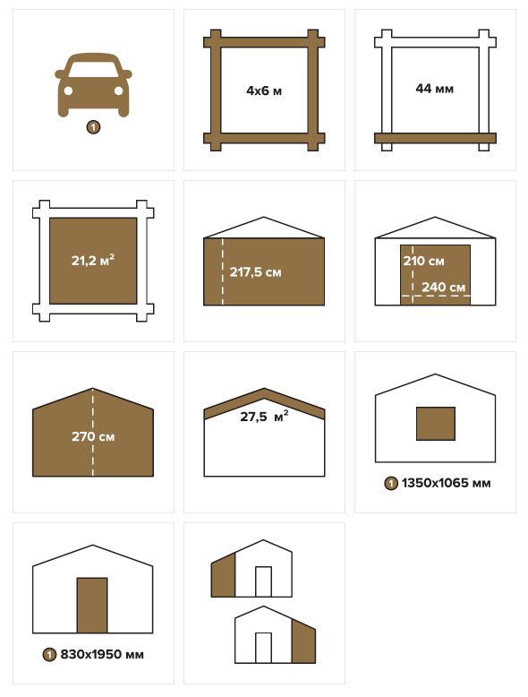 Гараж 21 Комфорт (брус 44 мм) купить в Санкт-Петербурге