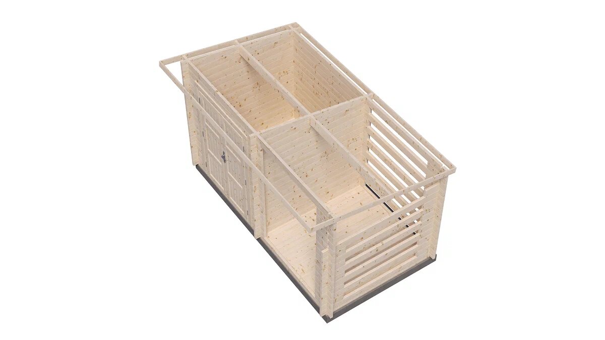 Хозблок 7 с дровницей Комфорт (брус 44 мм) ТН купить в Санкт-Петербурге