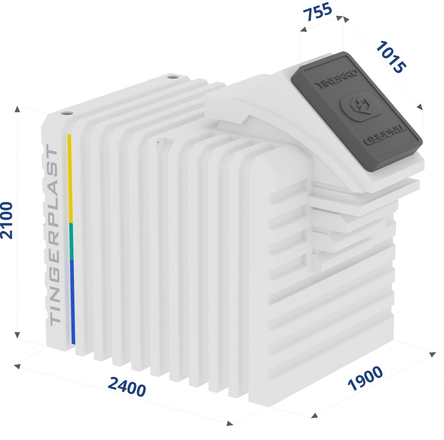 Емкость бесшовная Тингард PRESTIGE L 2500х1900х2700мм купить в Санкт-Петербурге