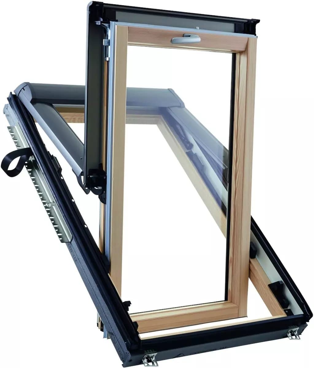 Окно мансардное R89G 074/118 H200 с термоблоком дерево двухкамерное Roto купить в Санкт-Петербурге