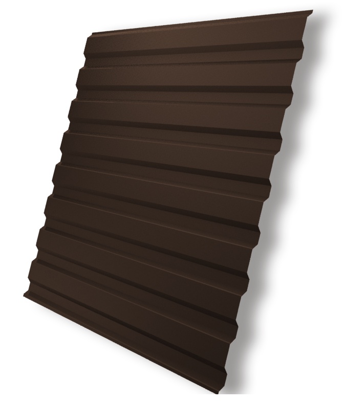 Профнастил (профлист) С20 А коричневый Длина листа: 2м купить в Санкт-Петербурге