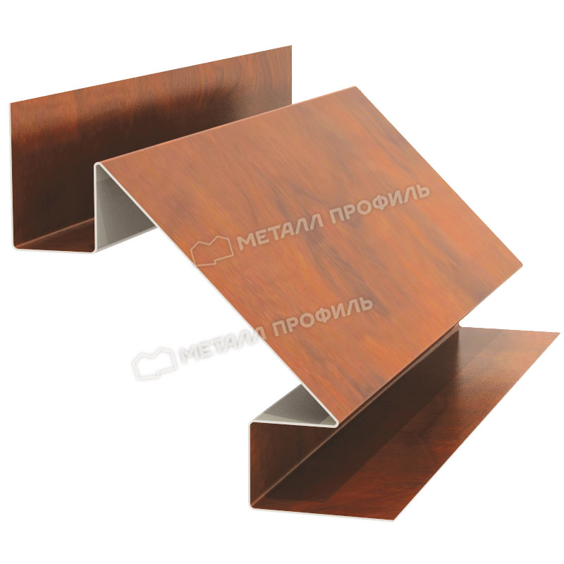 Планка угла внутреннего сложного Woodstock 75x3000мм Ecosteel, Ecosteel Matt, Ecosteel Textur купить в Санкт-Петербурге