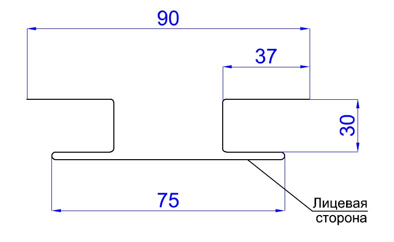 Планка стыковочная сложная Woodstock 75x3000мм Ecosteel, Ecosteel Matt, Ecosteel Textur купить в Санкт-Петербурге