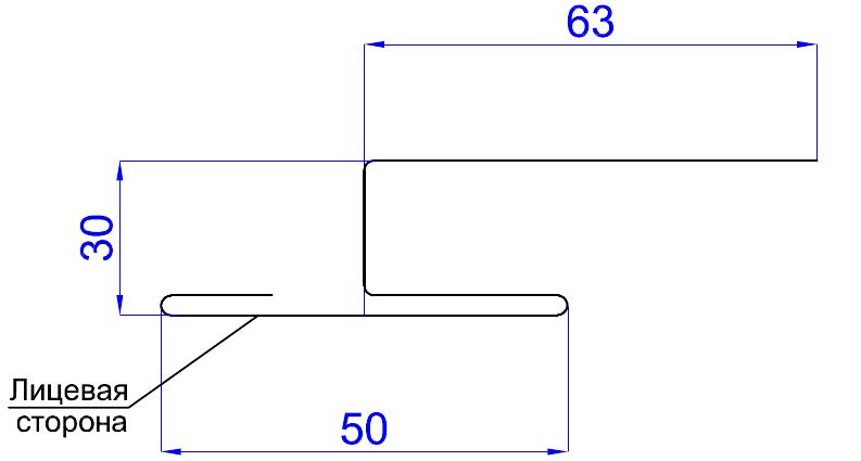 Планка стыковочная универсальная Woodstock 50x30x3000мм Ecosteel, Ecosteel Matt, Ecosteel Textur купить в Санкт-Петербурге