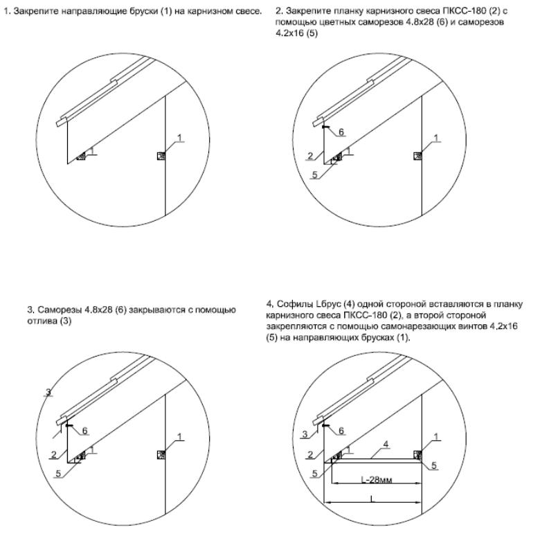 Планка карнизного свеса сложная 250х50х2000мм NormanMP только для Санкт-Петербурга купить в Санкт-Петербурге